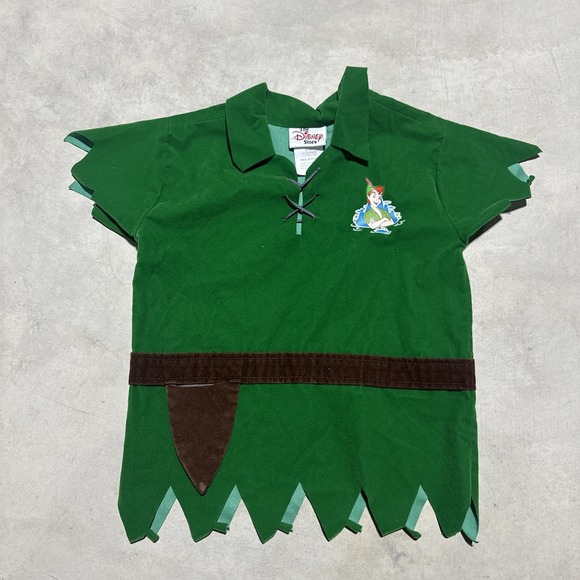 Disney Other - Disney Store Peter Pan Halloween Dress Up Velvet Costume Top & Pants Size 2-4T
